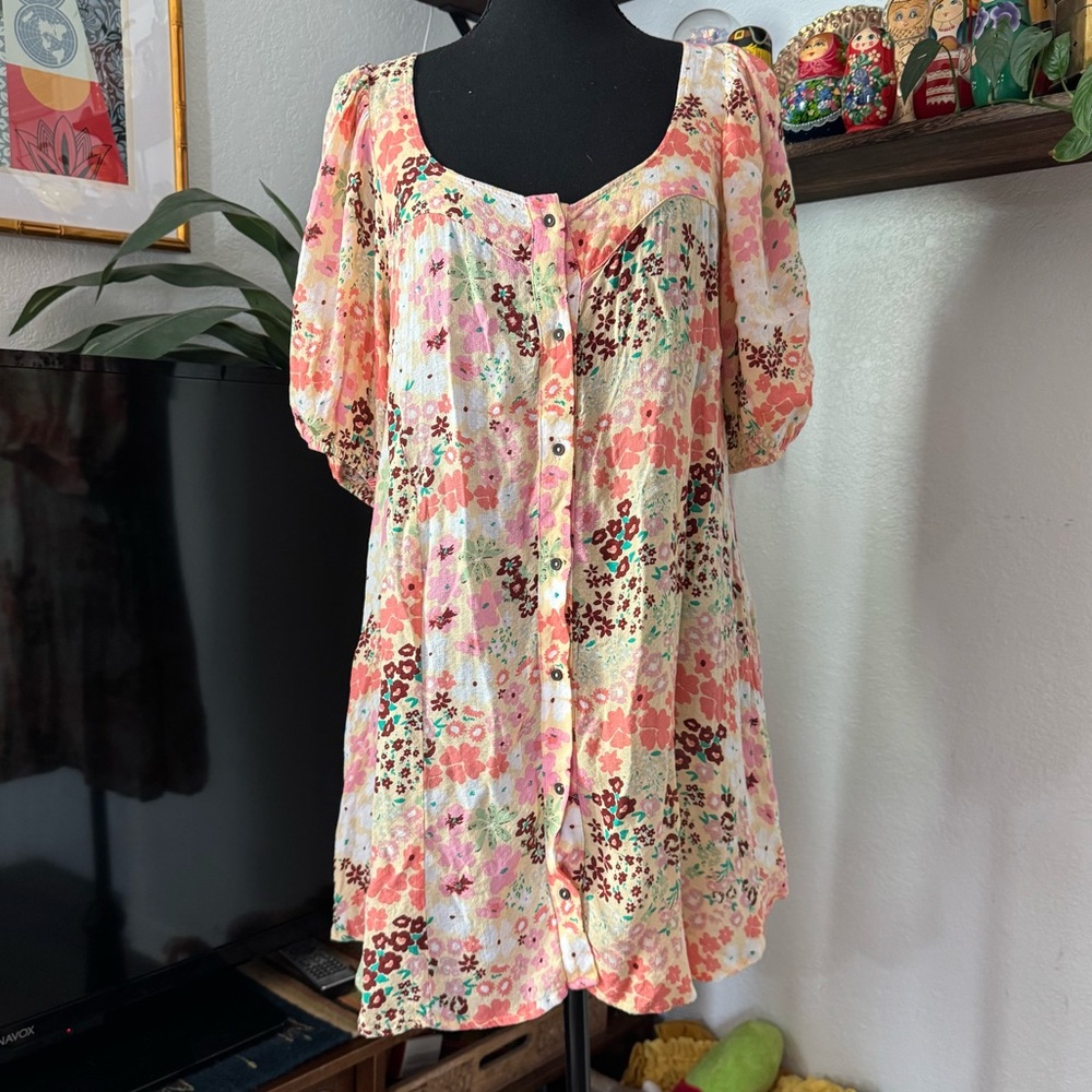 Free People Callie Printed Tunic Dress
